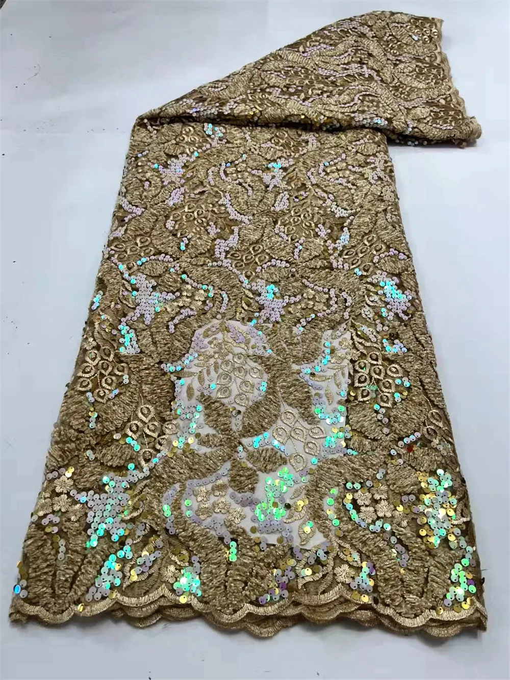 Ulifelace блестящая Вельветовая французская Тюлевая сетчатая Вышивка высокого