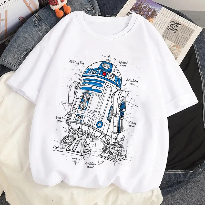 

Printed Women Men T Shirt Summer Tshirt R2D2 Plan Tees O-Neck Short-Sleeve Women T-Shirt Funny Harajuku Short Sleeve T-Shirts