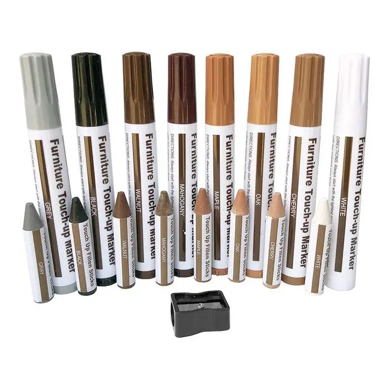 

Wood Repair System Kit Filler Sticks Touch Up Marker Floor Furniture Scratch Fix For Home