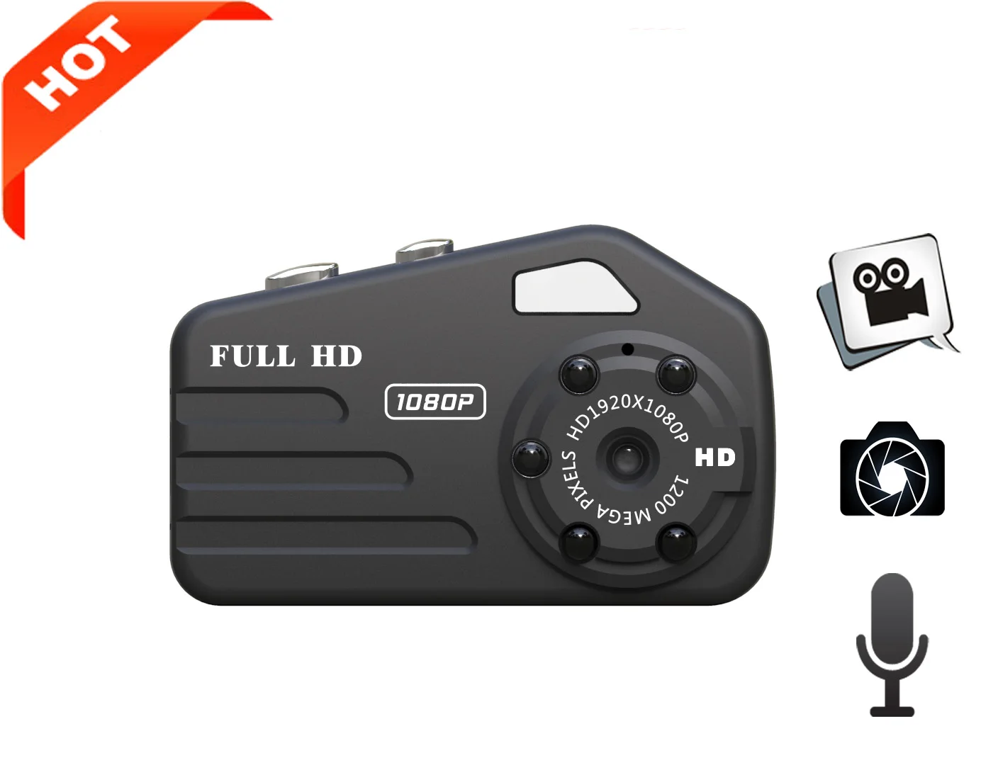 

CRTONE FHD 1080P Camcorder Metal Body Night Vision Camera Kamepa Portable Design