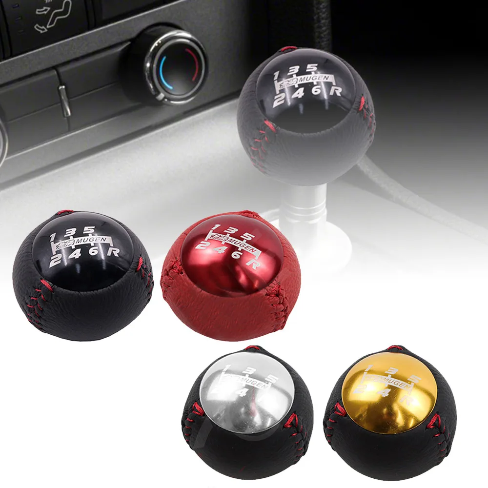 

Universal JDM Mugen Leather gear shift knob Shifter Lever Cover for Manual Transmission