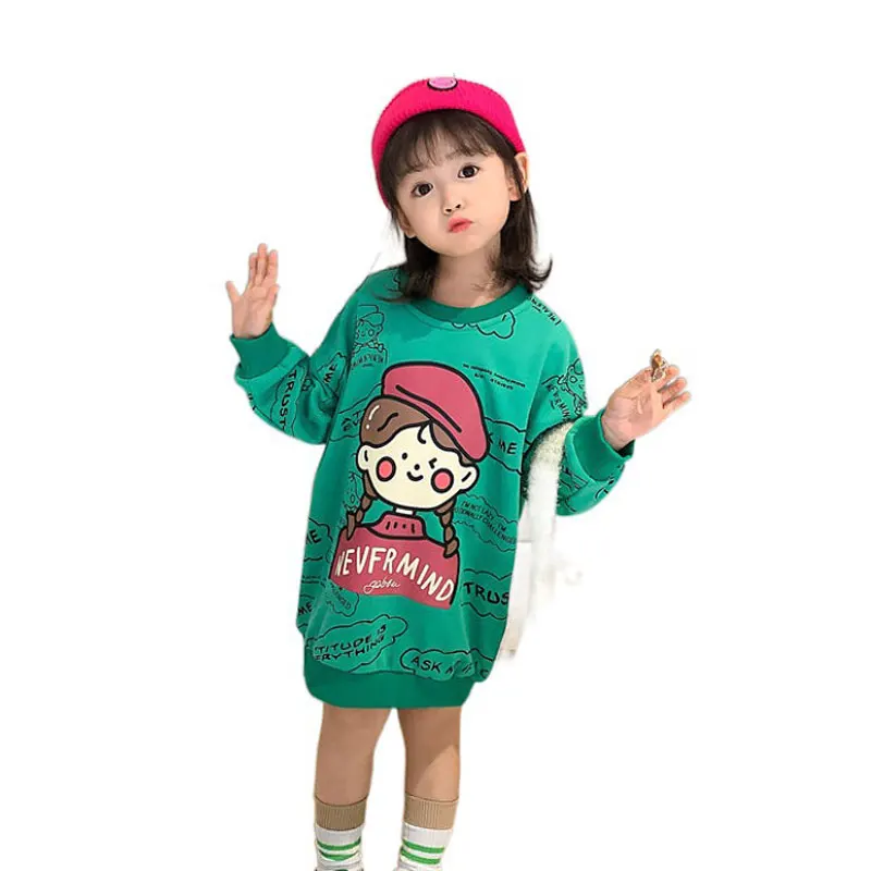 

Autumn Winter New 2022 Children Dress For Girls Novelty Pattern Kids Clothes Cotton Girls Dress Long Sleeve Casual Kids Dress