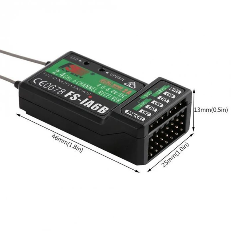 Приемник Flysky FS-iA6B выход PPM с интерфейсом IBus модель самолета приемник