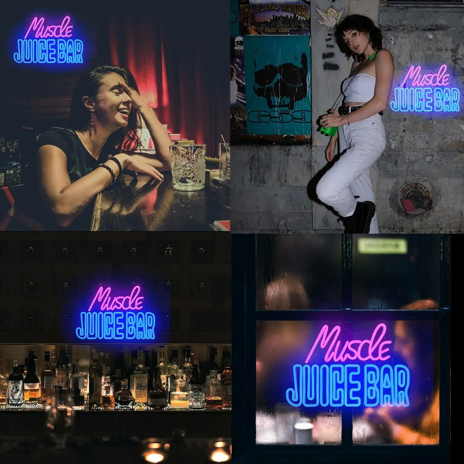 Неоновая Светодиодная Вывеска Для Мышечного Сока - Декоративное Настенное