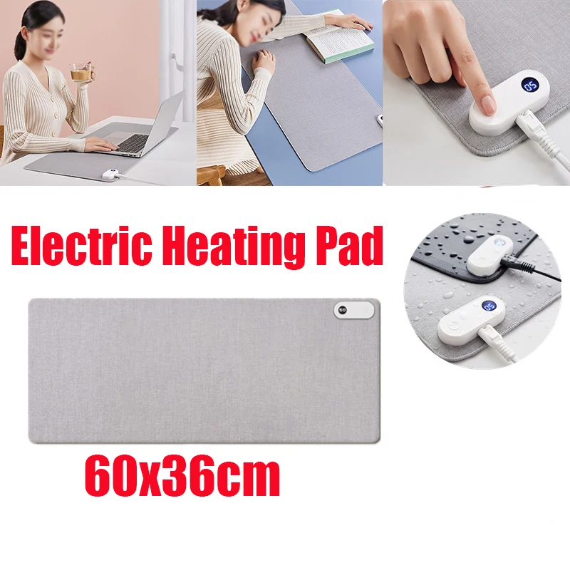 

220V LED Digital Display Heating Mouse Pad Learning Office Hand Warmer 3 Hours Auto Power Off Desk Pad Waterproof Heating Pad