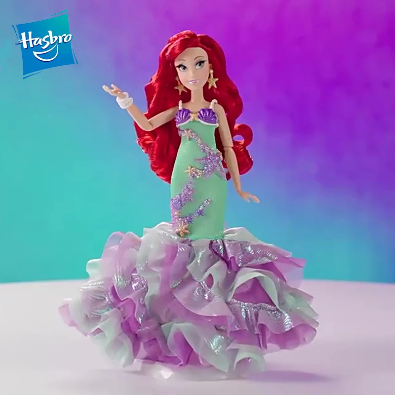 Hasbro Disney Princess Dolls Mermaid Beauty Ariel Sparkle Fashion Collection Action Figure Children Girls Play House Toys Gifts