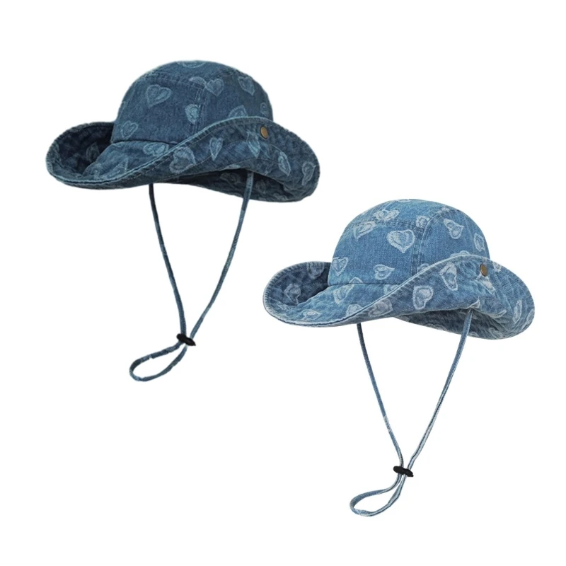 

Cowboy Hat Fishing Hat Wide Brim Fisherman Hat Sunshade Summer Must Have Item for Boys Girls Unisex Men Women M6CD