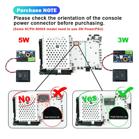 Сменный блок питания TicKnot типа C для платы питания PS2 для консоли PS2 Fat 3XXXX/5XXX, плата питания