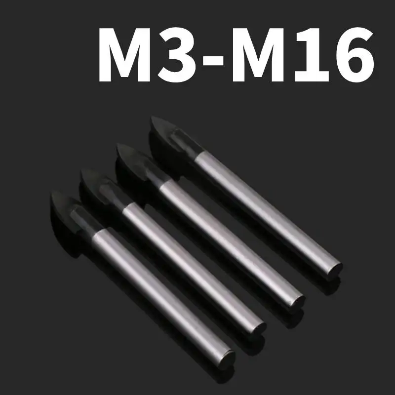 

1PCS M3-16 High Quality Triangle Carbide Ceramics Drill Glazed Tile Drill Bit Glass Tungsten Carbide Tip Masonry Drilling