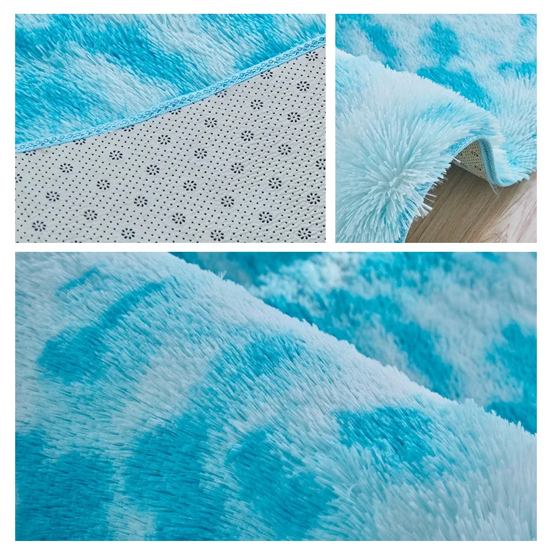 

Silky Fluffy Carpet Modern Home Decor Long Plush Shaggy Rug Children Play Mats Sofa Living Bedroom Bedside Mat Balcony Carpets