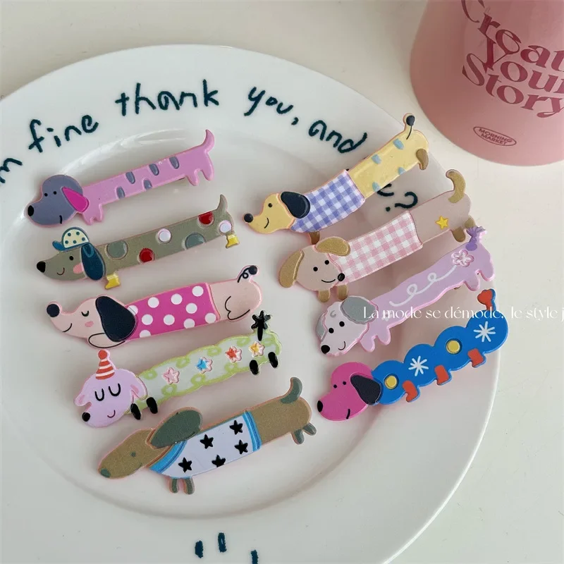 3 шт./компл. заколки для щенков и кошек акриловые волос с милыми животными