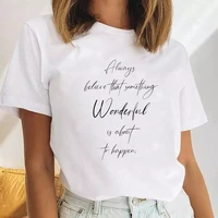 women letter new style printing lovely watercolor fashion female clothes tees tshirt cartoon tops print ladies graphic t shirt