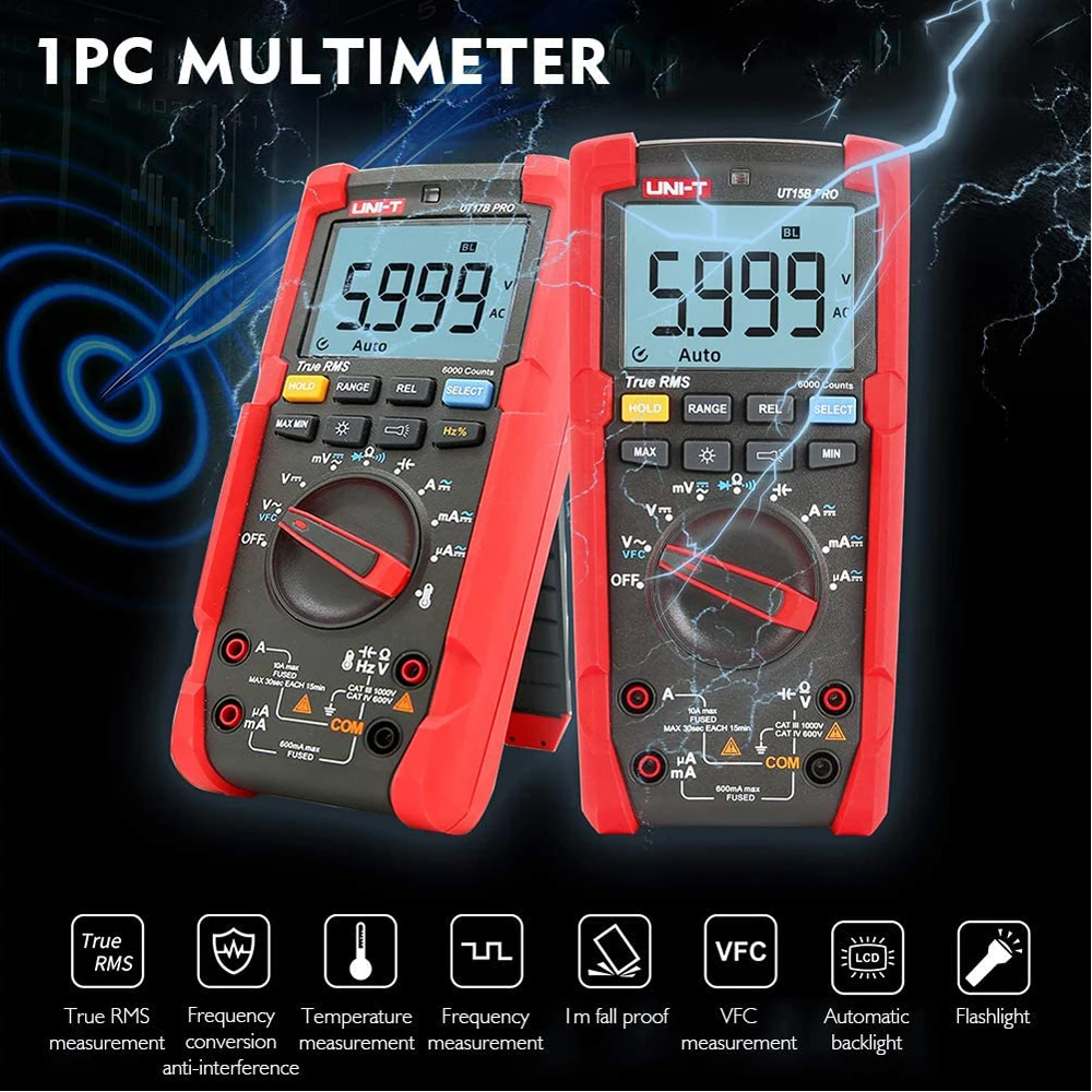 UNI-T UT15B PRO UT17B UT18B истинное среднеквадратичное значение замена мультиметра Fluke 15B +
