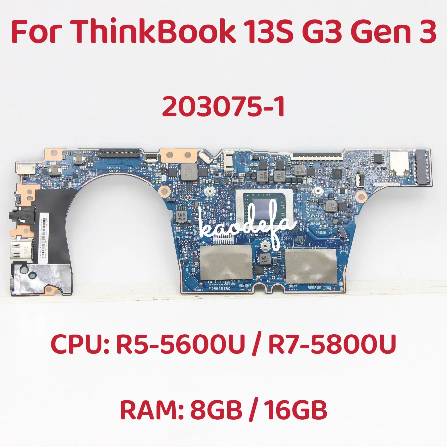 Материнская плата для ноутбука HP Lenovo ThinkBook 13S G3 Gen 3, 203075 протестированная