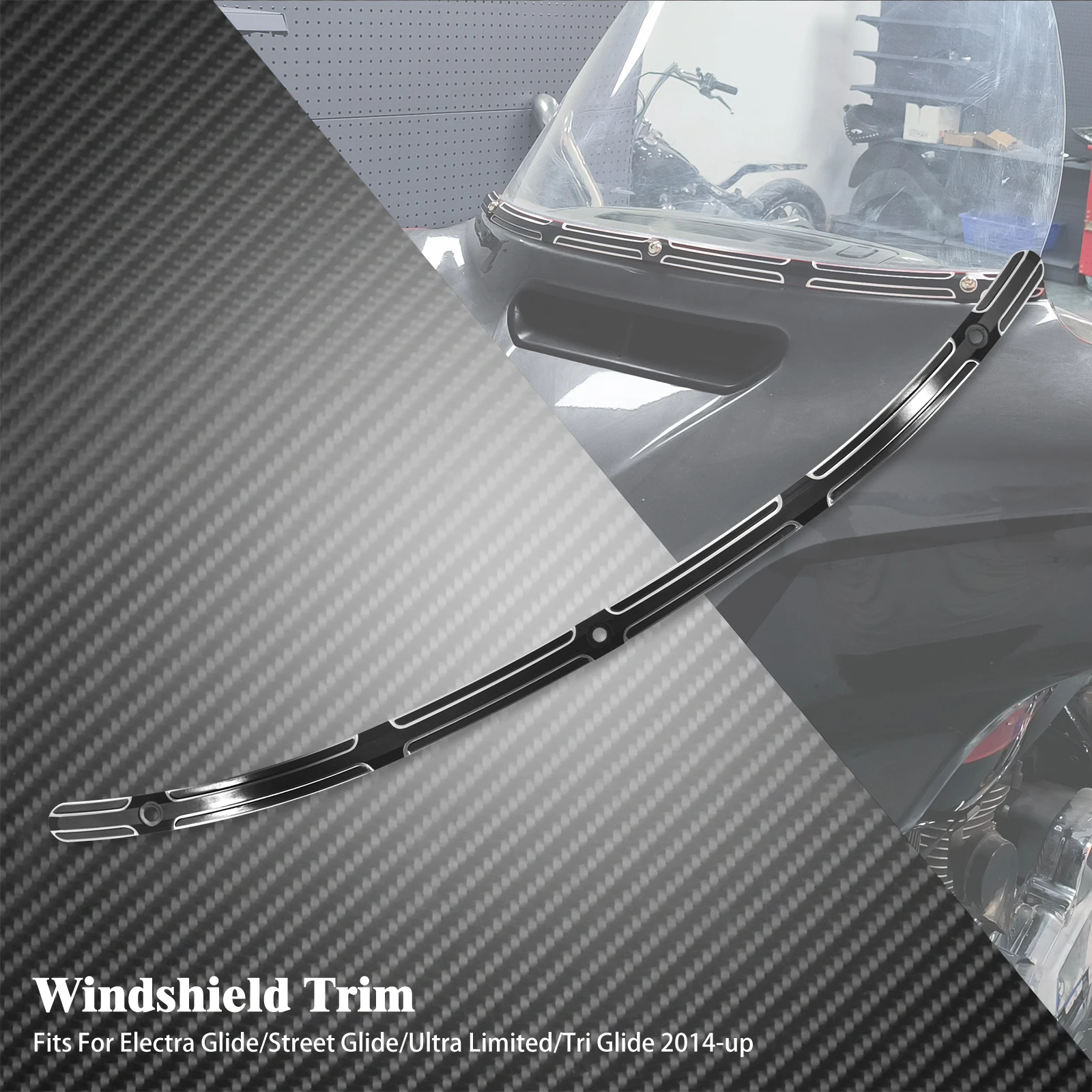Накладка на лобовое стекло для Harley Touring Street Electra Tri Glide FLHX FLTR FLHTK Ultra Limited 2014-Up, накладка на лобовое стекло мотоцикла с ЧПУ