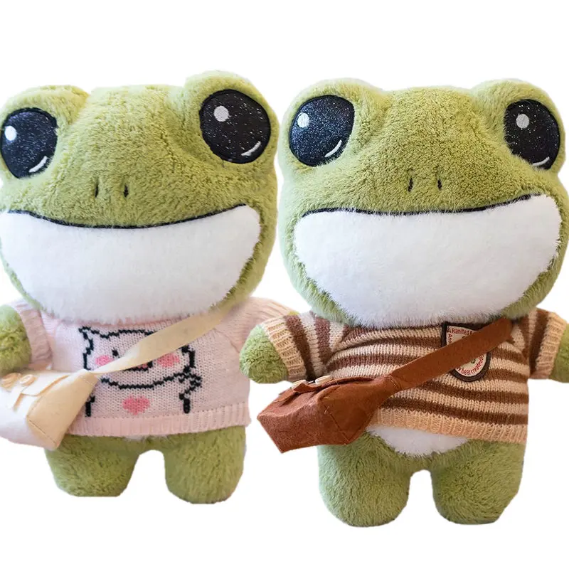29 см милая детская игрушка лягушка мягкие животные мягкий свитер сумка через