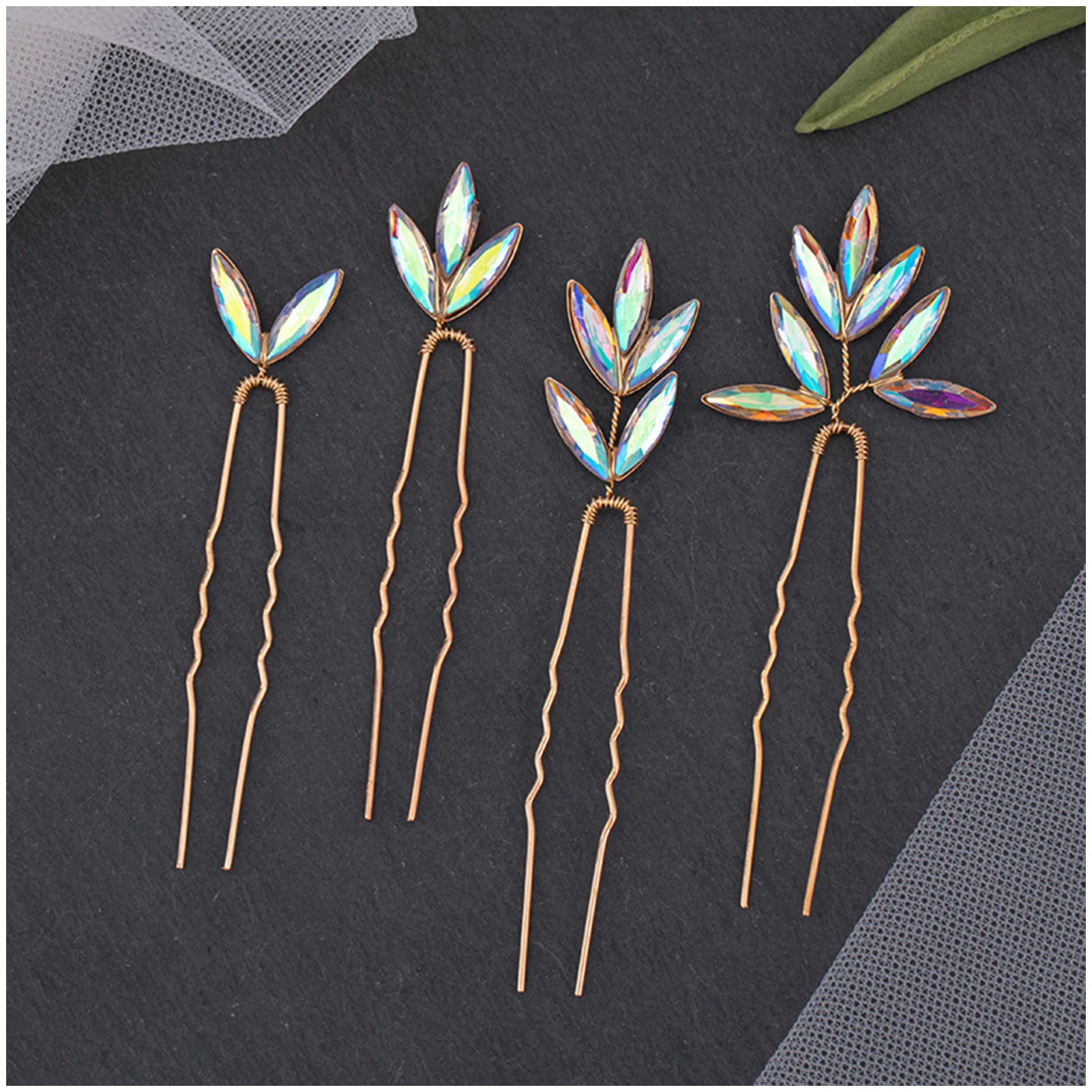 

Chinese Style Crystal Hairpin Rhinestone Crystal Antique Hair Sticks for Valentine's Day Christmas Gift