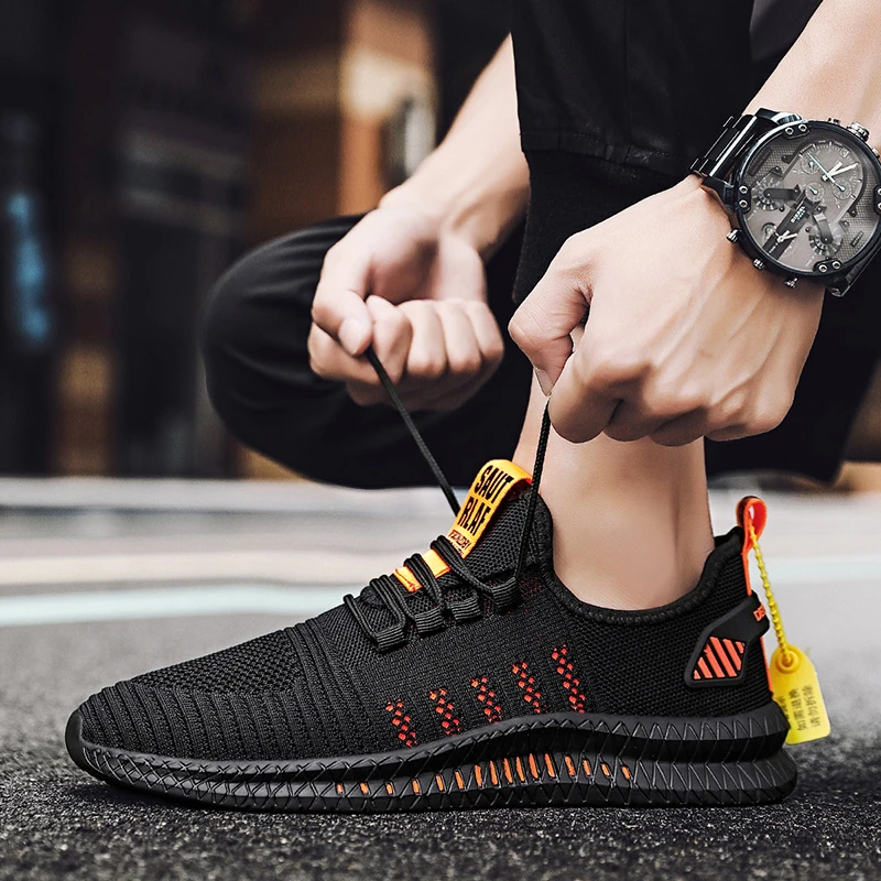 SENAGE Men Shoes Outdoors Sport Running Shoes Mesh Breathable Lightweight Men Sneakers Comfortable Casual Shoes Zapatillas