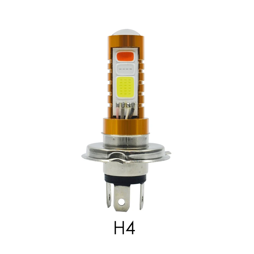 

1 шт. DC H6 LED AC H4 HS1 светодиодный мотоциклетный Головной фонарь прямой светодиодный мотоциклетный Головной фонарь противотуманный фонарь три ...