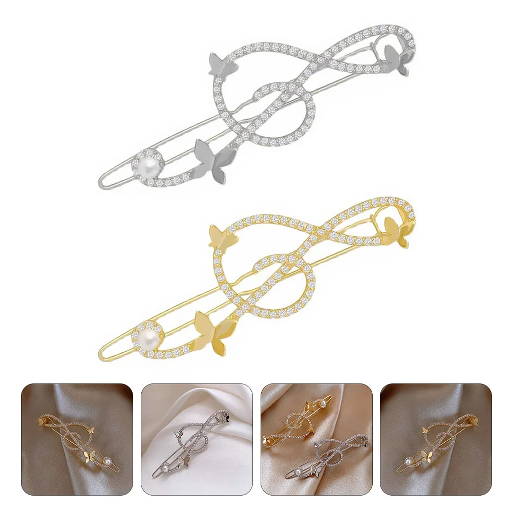 

Hair Clips Clipfor Rhinestoneaccessories Musi Hairpin Glitter Vintage Barrette Claw Accessory Thickbarrettes Note Sectioning
