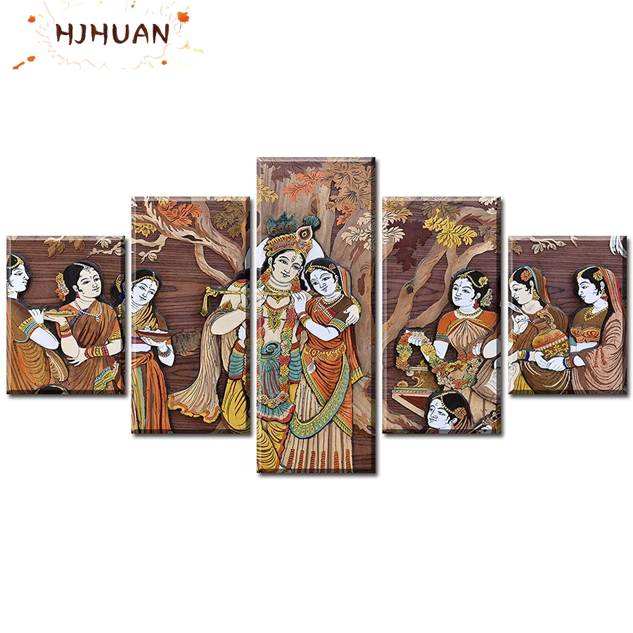 

5pcs Indian religious art, Lord Shiva Diamond Painting Full Square/Round Drill Diamond Embroidery Sale Diamond Home Decor Gift