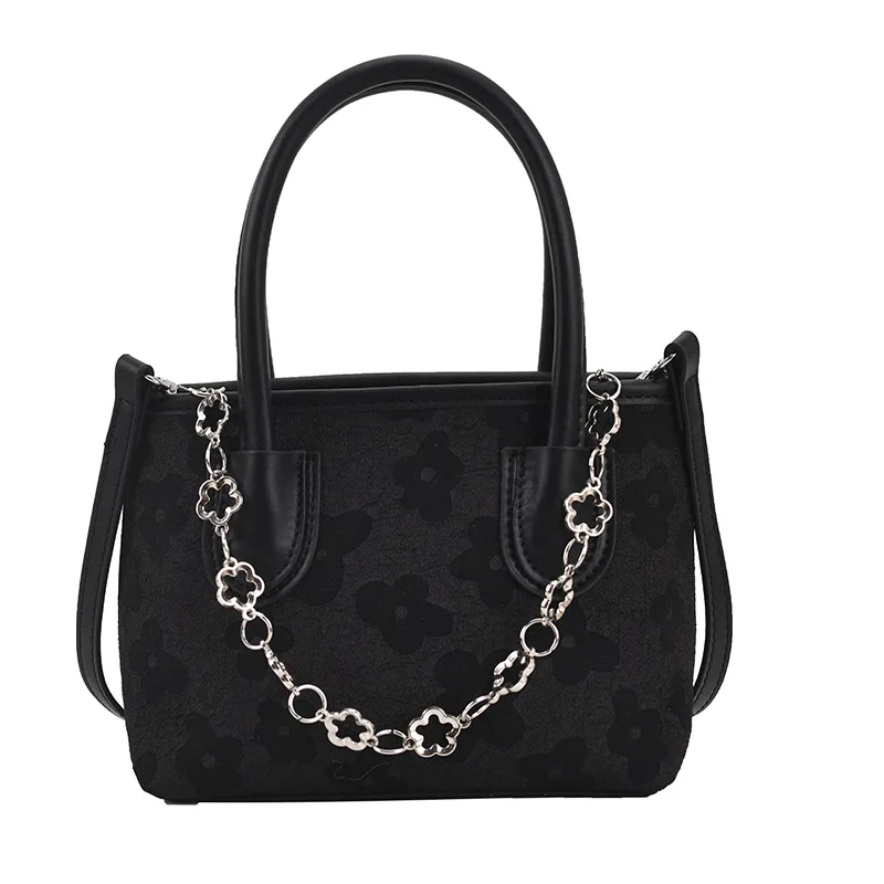 

Quilted Bucket Crossbody Bag Purse for Women Luxury Designer Handbag Soft Leather Shoulder Bags Elegant Black Flower Tote Bags