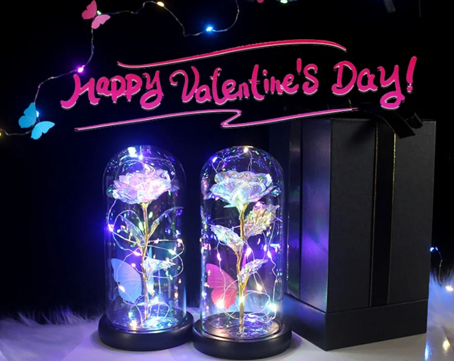 AYOYO OEM Роза День матери подарок для Золотая фольга вечный цветок стеклянное