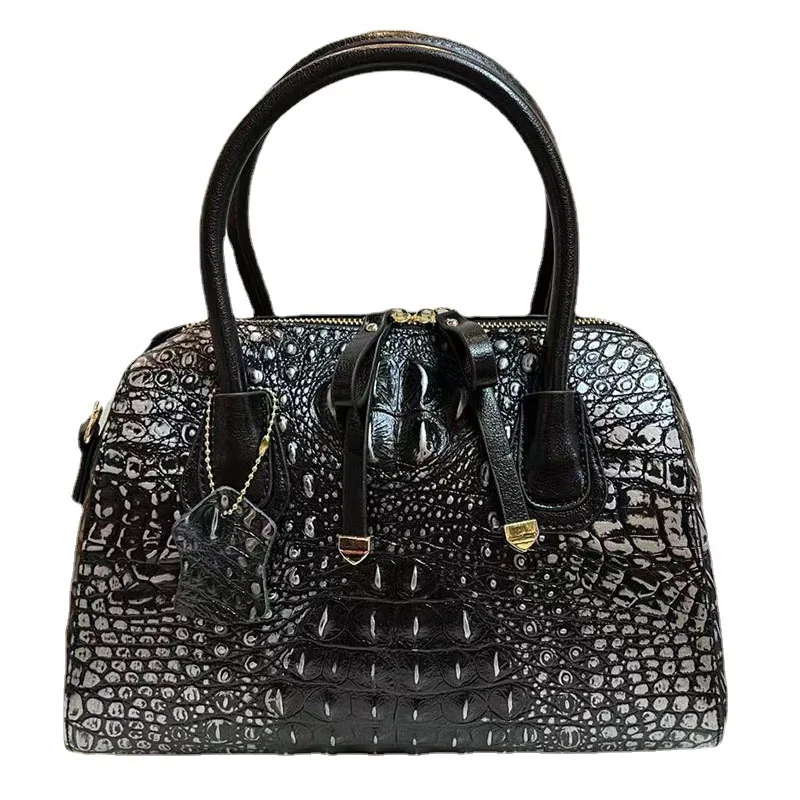 

Женская сумка 2022, новая Ретро сумка с крокодиловым узором, вместительная кожаная сумка-мессенджер с верхним слоем, сумка через плечо с тиснением