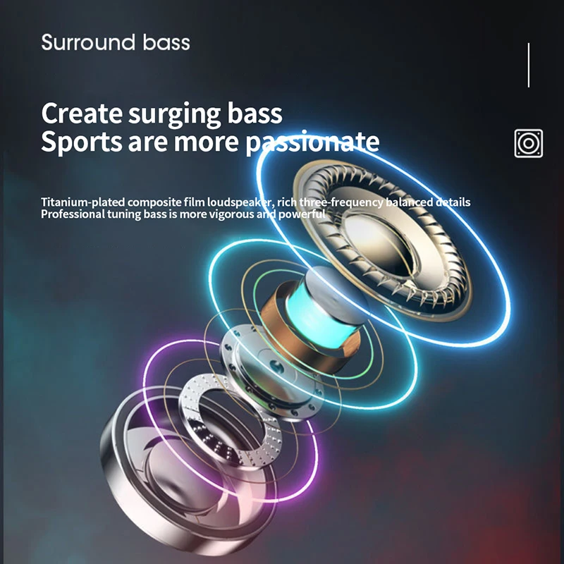 Спортивная гарнитура R200 TWS беспроводные наушники Bluetooth с микрофоном