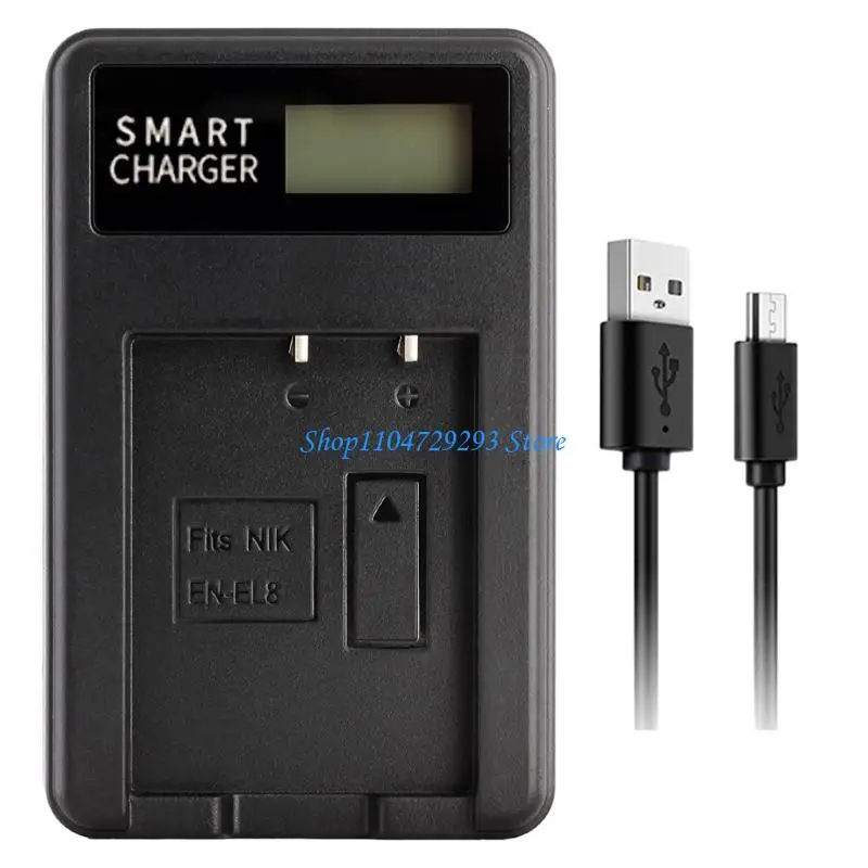 Фото EN-EL8 ЖК-USB зарядное устройство для камеры, зарядная док-станция для S52C P1 P2 S50 S50C S51 S51C S52 S7c, батарея камеры №2