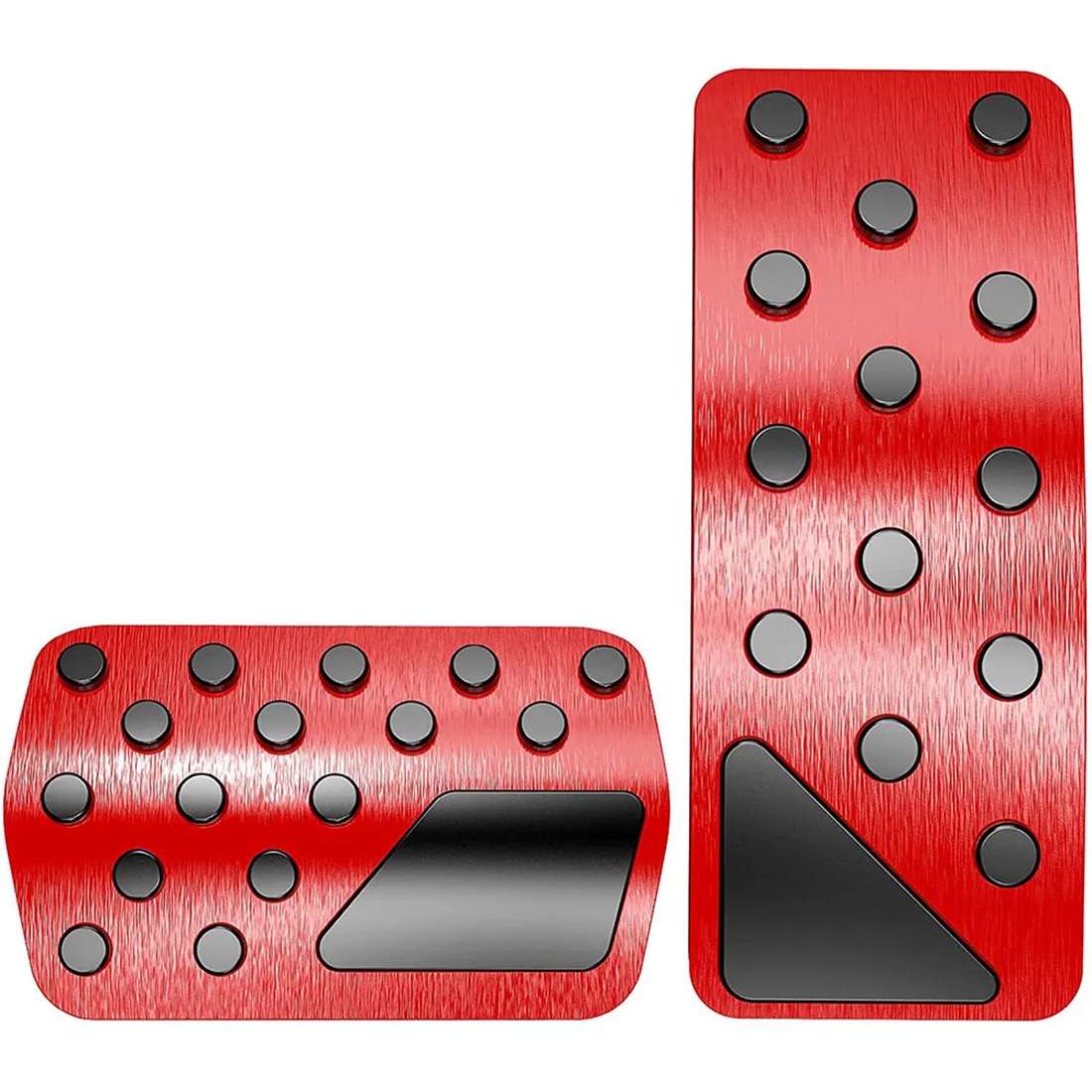 

For Dodge Durango Jeep Grand Cherokee 2011-2021 No Drilling Aluminum Brake and Accelerator Pedal Covers (Red)