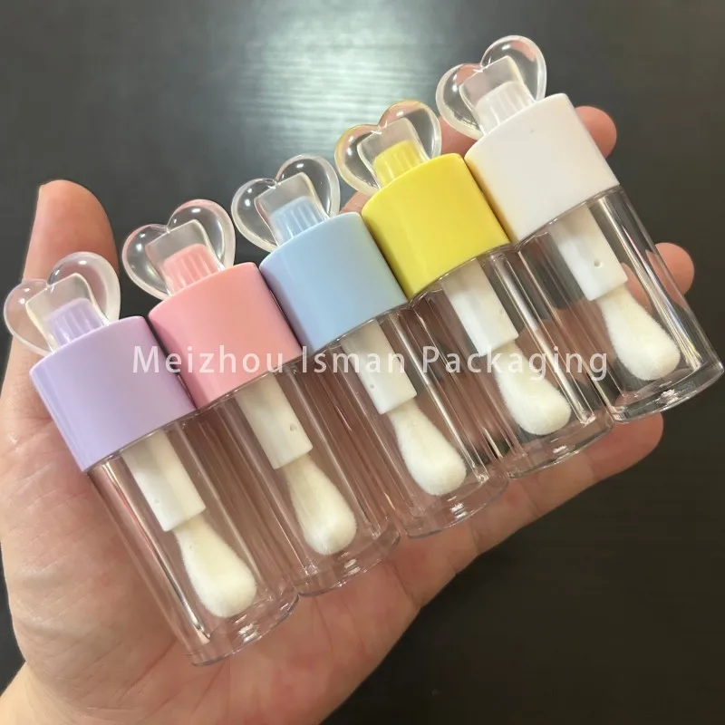 50 шт. пухлый прозрачный топ в форме сердца 5 мл пластиковый красочный