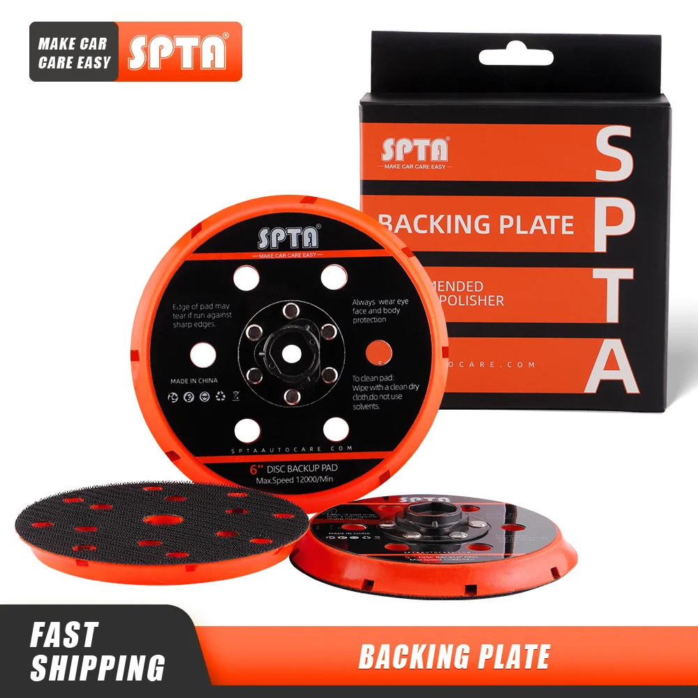 

SPTA 5" 6" Sanding Pad Backing Plate Backing Pad for DA Polisher 125mm 150mm Self Adhesive Back Plate with Heat Emission Holes
