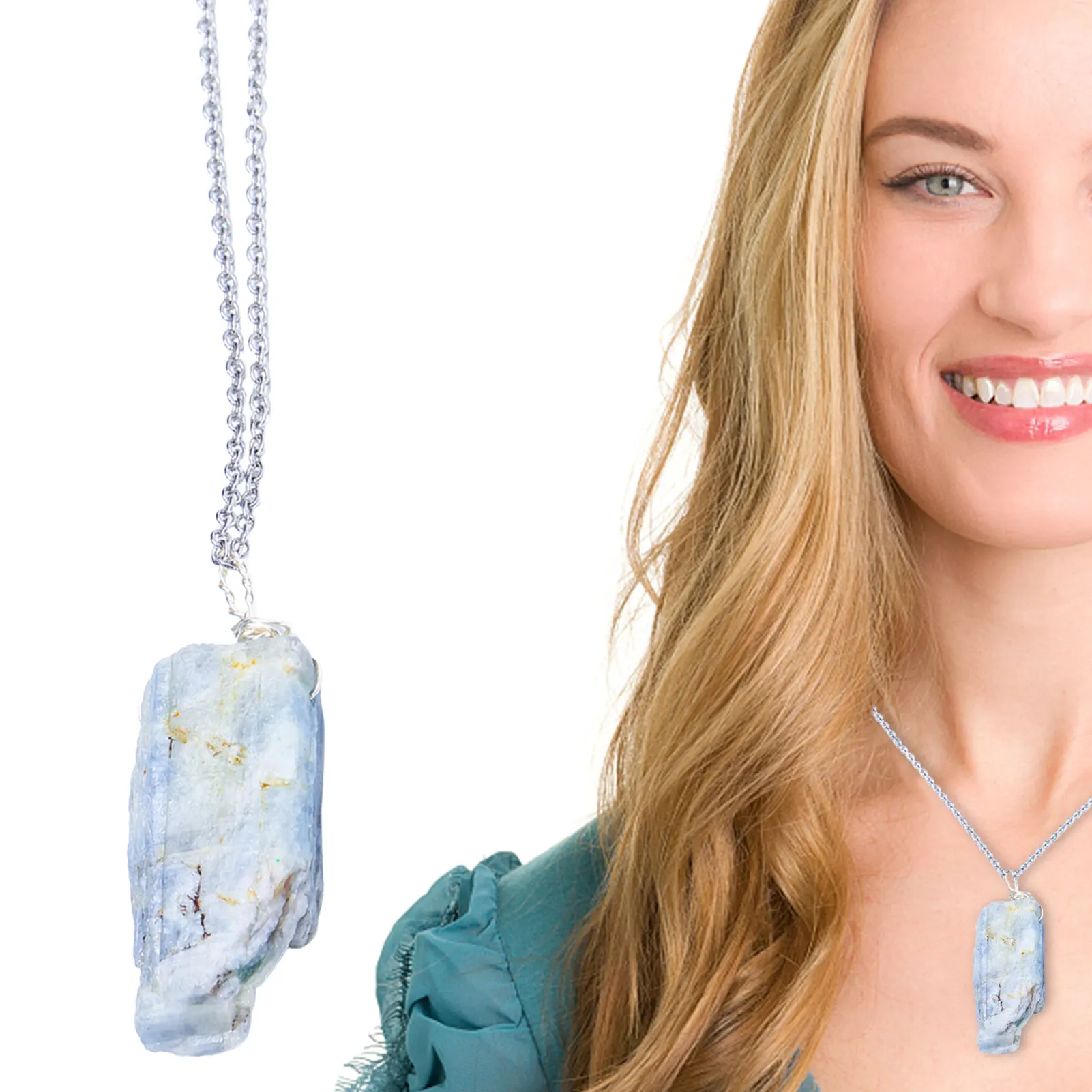 

Геометрический женский исцеляющий синий кристалл, лечебный необработанный натуральный кулон из чистого драгоценного камня в подарок для н...