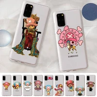 bandai one piece tony chopper phone case for samsung s20 s10 lite s21 plus for redmi note8 9pro for huawei p20 clear case