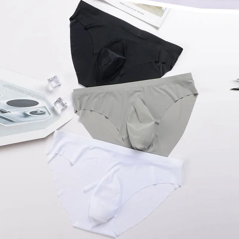 

Men Underwear Boxer Shorts Mens Ice Silk Seamless U Convex Design Very Soft Sexy Male Men'S Underpants Breathable Sexy Soft