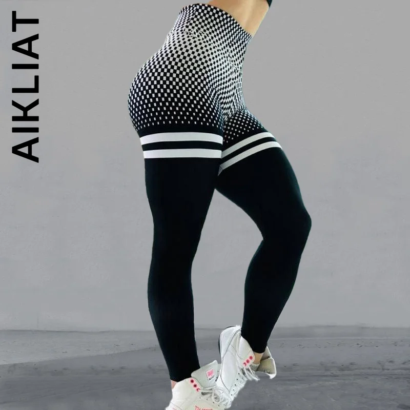 

Женские Бесшовные трико для фитнеса Aikliat, женские леггинсы с эффектом пуш-ап и высокой талией для занятий йогой