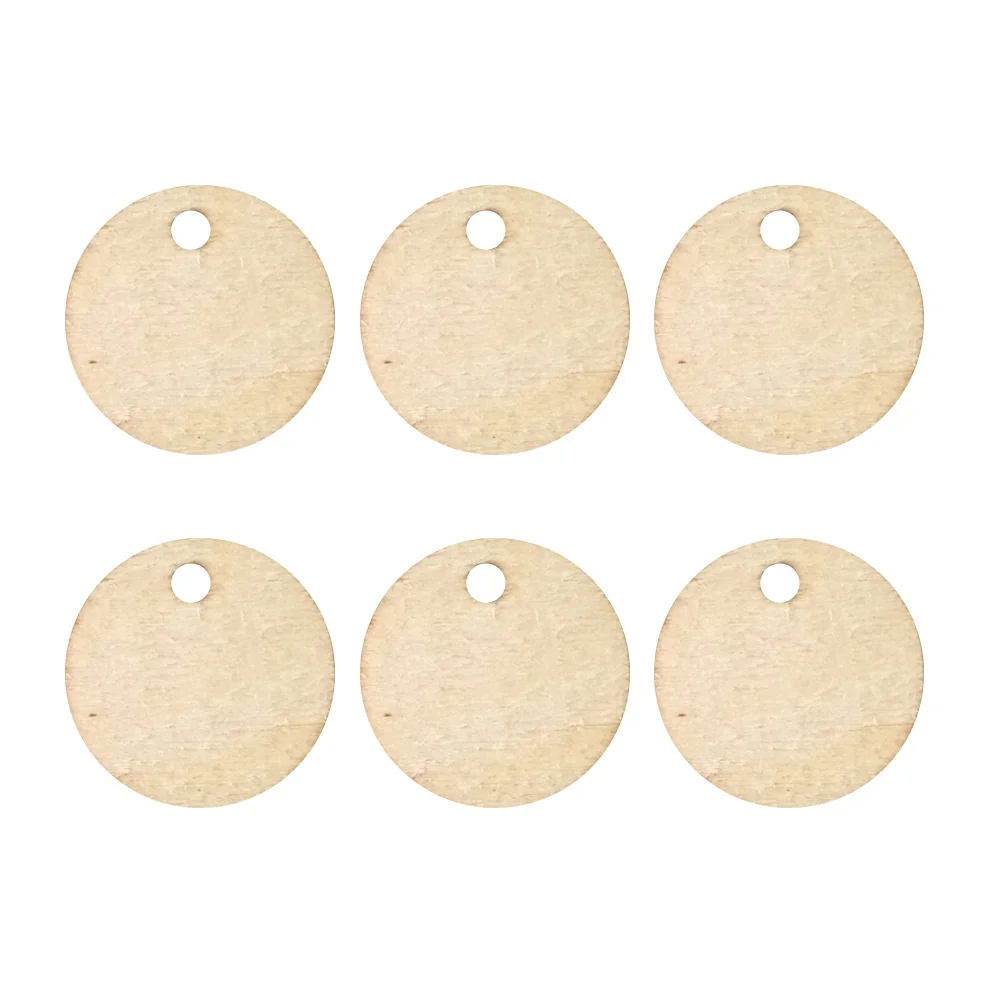

50pcs Wood Pieces Unfinished Ornament for DIY Ornaments Scrapbooking Crafts Tag Making