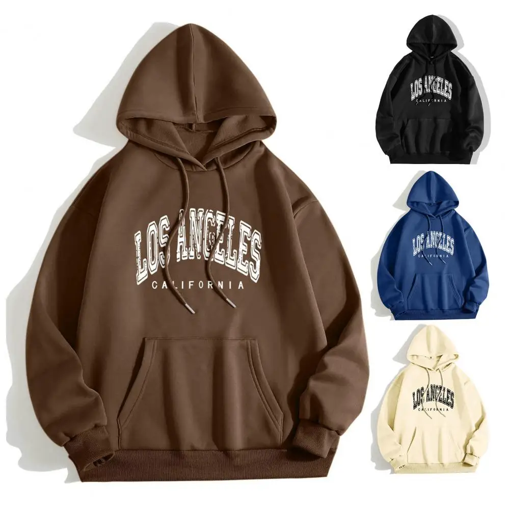 

Women Hoodie Streetwear Sweatshirts for Women Loose Hoodies with Letter Print Drawstring Patch Pocket for Autumn Spring Fashion