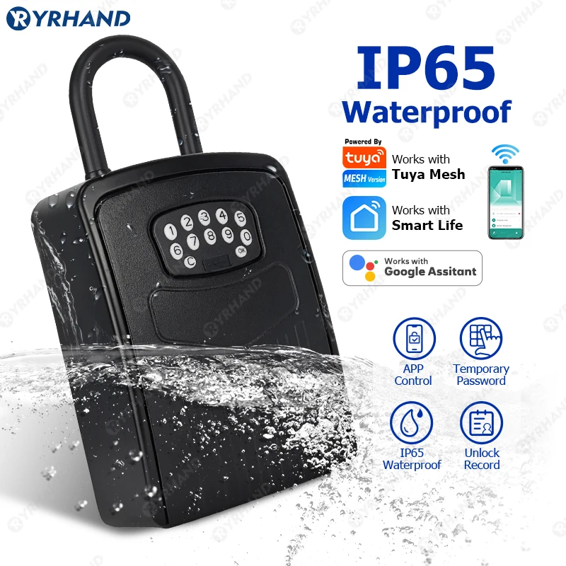 Security Padlock Tuya app Lock with Code Digital Electronic lock IP66 Waterproof Keybox For smart home