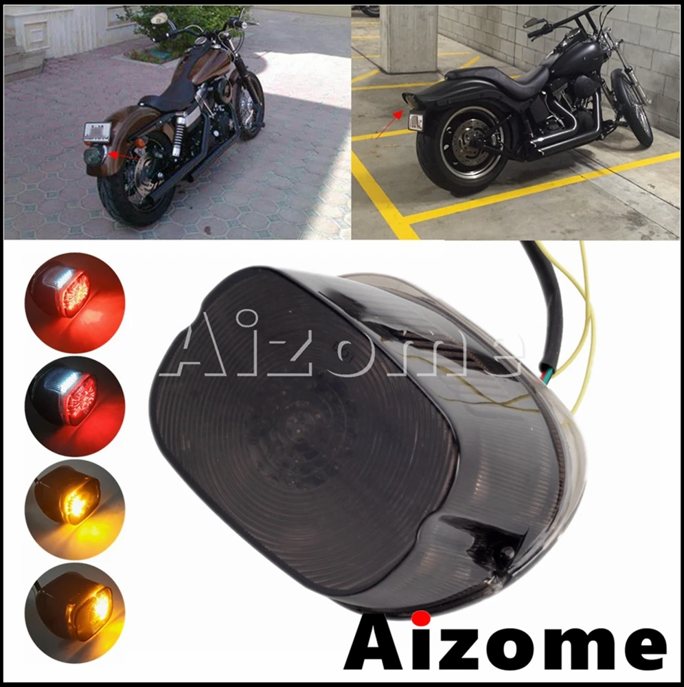 

Motorcycle LED Integrated Rear Tail Light For Harley Softail Sportster Dyna Electra Glide Night Train Fat Boy Low Rider 1996-08