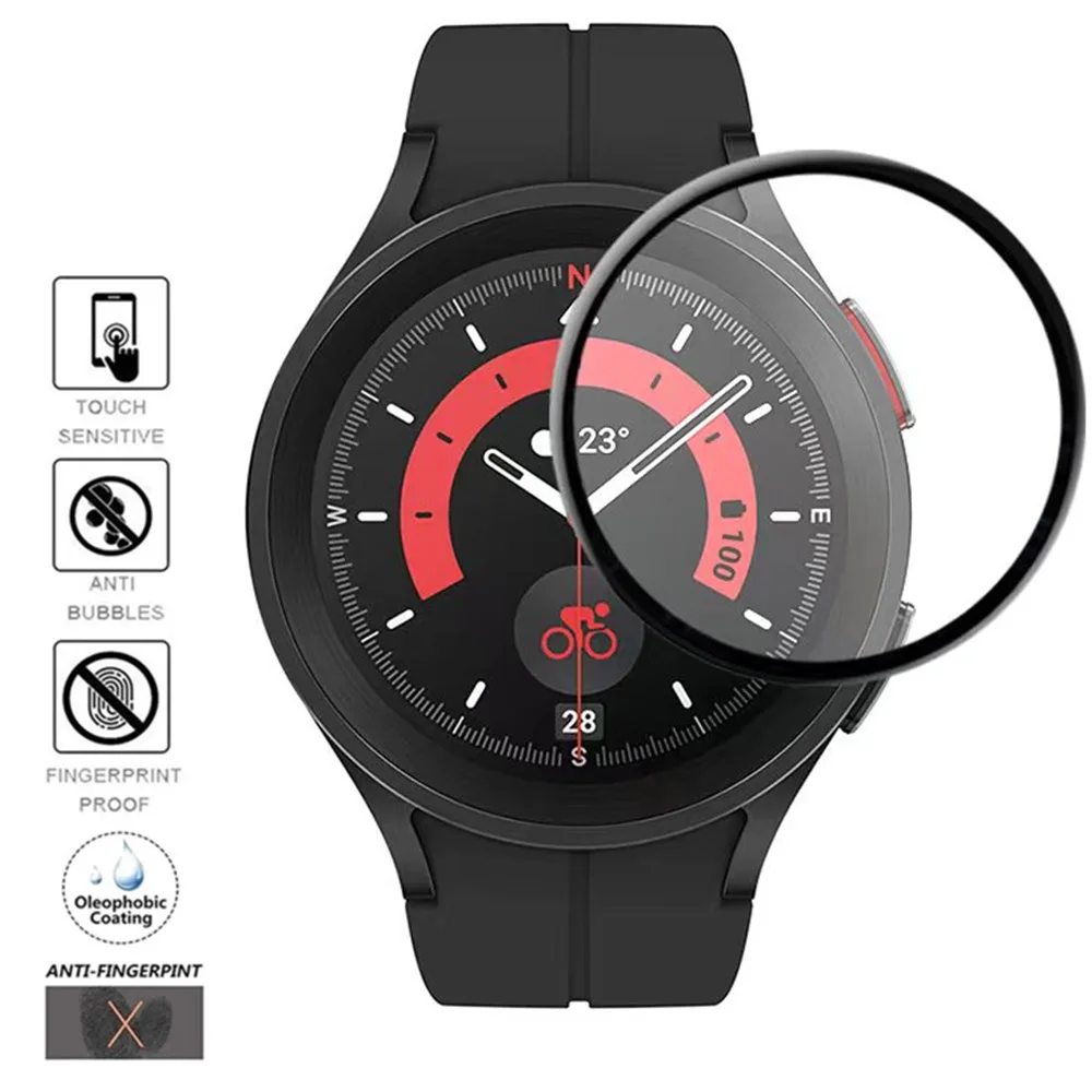 

Protective Film For Samsung Galaxy watch 5 Pro 4 40mm 44mm SmartWatch Screen Protector Films 3D Full Clear TPU Soft Curved Cover
