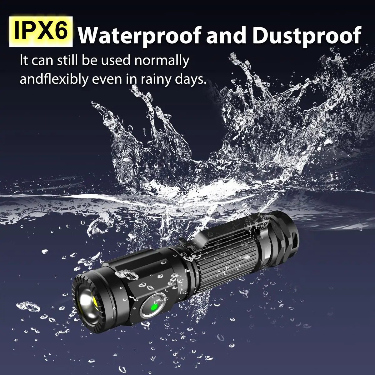 Высокомощный фонарик для повседневного использования яркий 2000 люмен