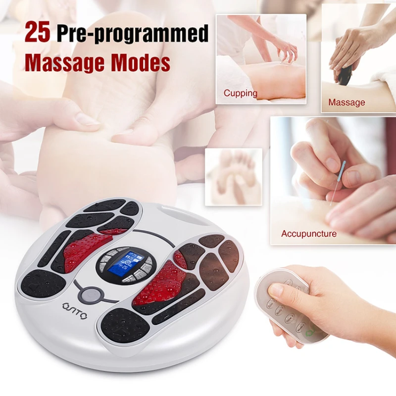 

Blood Circulation Leg Massager EMS Vibration Heated Foot Massager Detox Vibrating Shiatsu Foot Massager Masajeador De Pies Spa