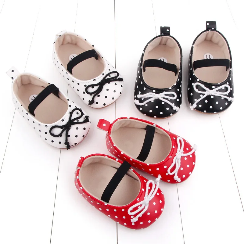 

Baby Casual PU Leather Bow-knot Shoes Newborn Baby Girls First Walkers Infant Toddlers Anti-skip Soft Sole Shoe