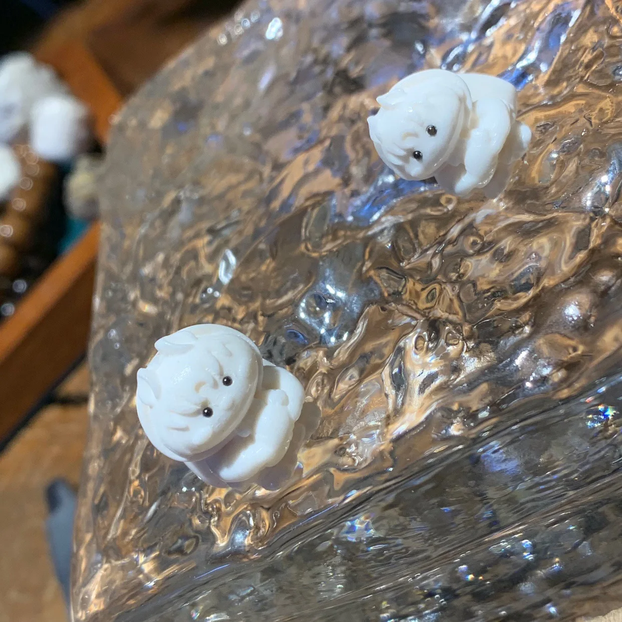 Резьба по рогах Multi-Sister Rabbit Head Wenwan Fun Matching