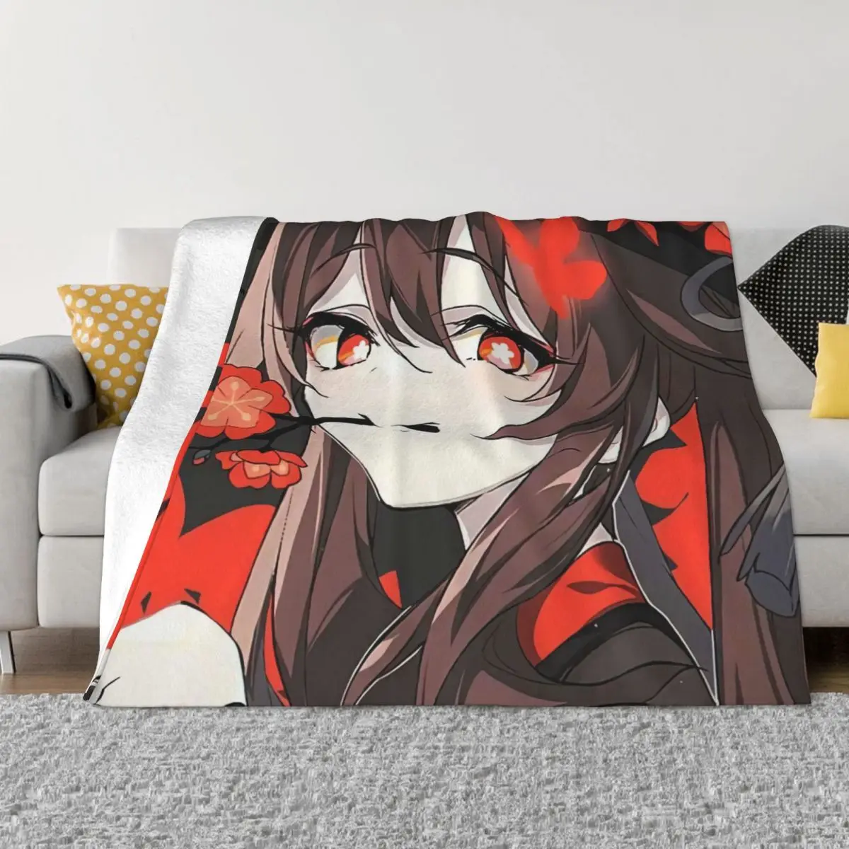 

Одеяло Hutao от Genshin Impact, зимнее теплое гипоаллергенное одеяло для долговечного домашнего декора