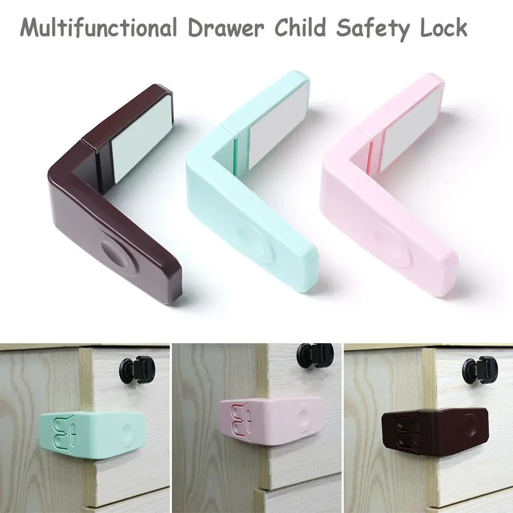 Home Refrigerator Protection Cabinet Drawer Child Safety Lock Housing Safety Closing Buckle Door Locks