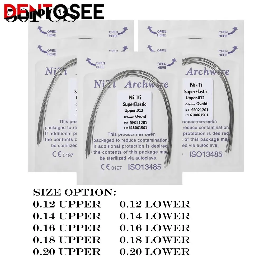 

50Pcs Dental Ni-Ti Arch Wires Orthodontic Stainless Steel Dentist Material Dental Orthordontic Product