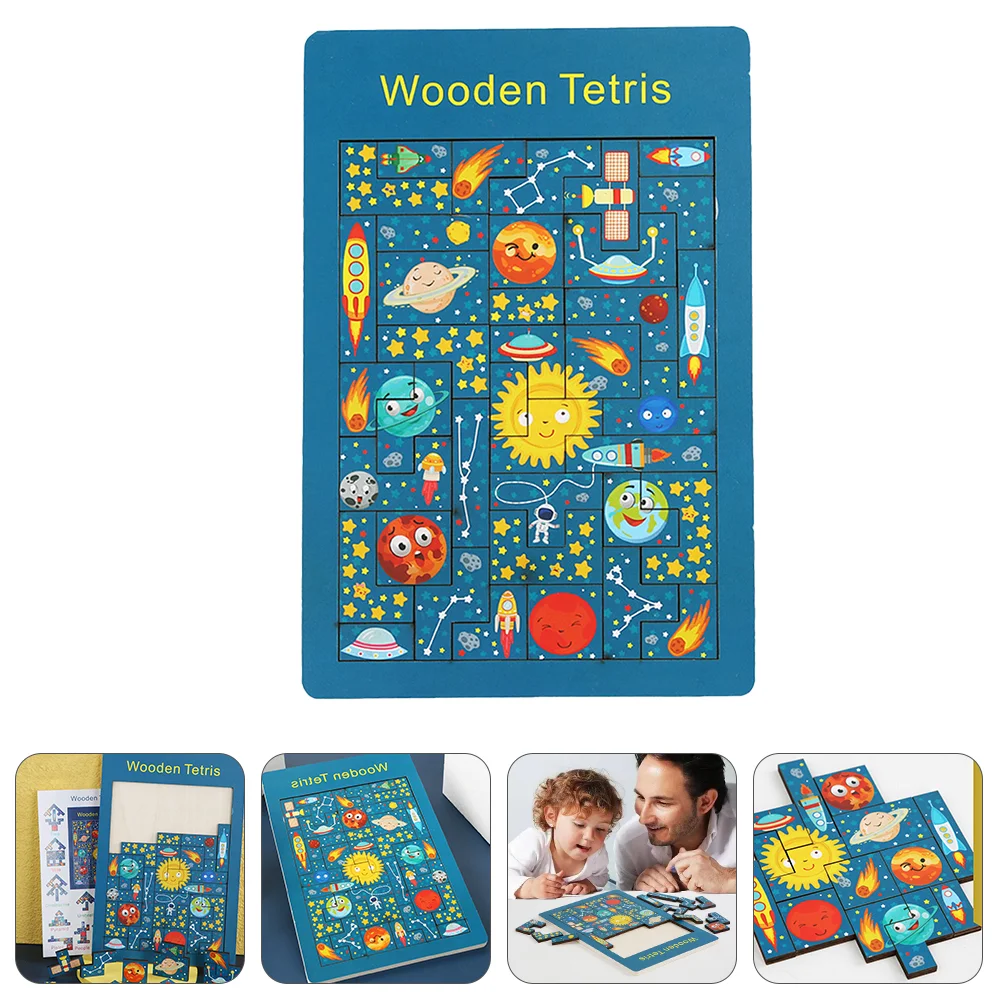 

Space Puzzle Outer Wooden Toy Kids Jigsaw Puzzles Educational Plaything Sports Toys Children Irregular